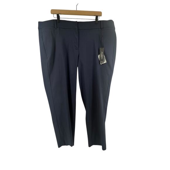 Lane Bryant NEW Size 22 Pants The Allie Stretch Ankle Pant Navy Blue Career - Picture 1 of 4